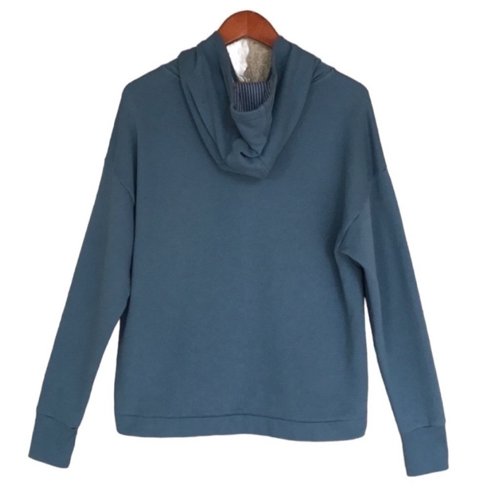 Vera Bradley Blue Zip Hoodie Jacket Thumbhole Cotton Blend Large - Picture 5 of 14